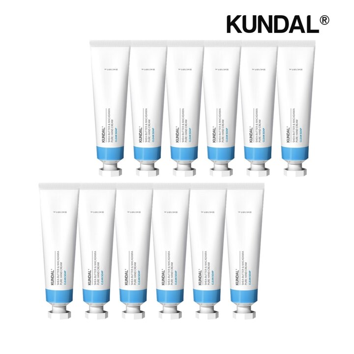 쿤달 시어버터 앤 마카다미아 퓨어 핸드크림 클린솝 50ml x12개