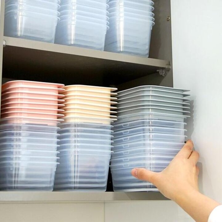 아트박스/그리고 핸디 사각 전자렌지 냉동밥 보관 용기 400ml 8개