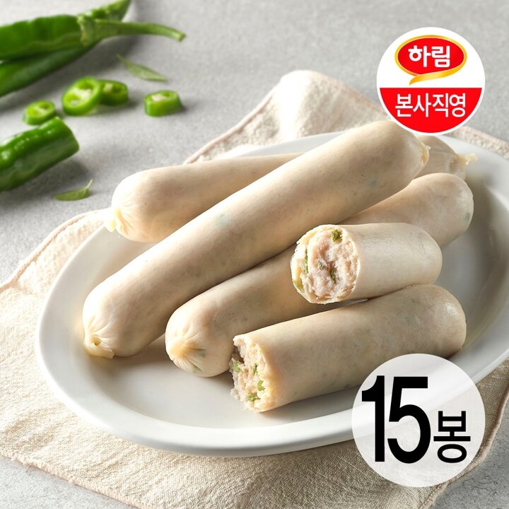 하림이닭 닭가슴살 소시지 청양고추 120g 15팩