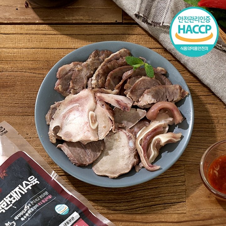 슬라이스 돼지 수육(머릿고기,뽈살) 150g x 3인분