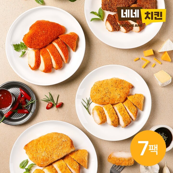[네네치킨]  크런치 닭가슴살 4종 7팩 골라담기
