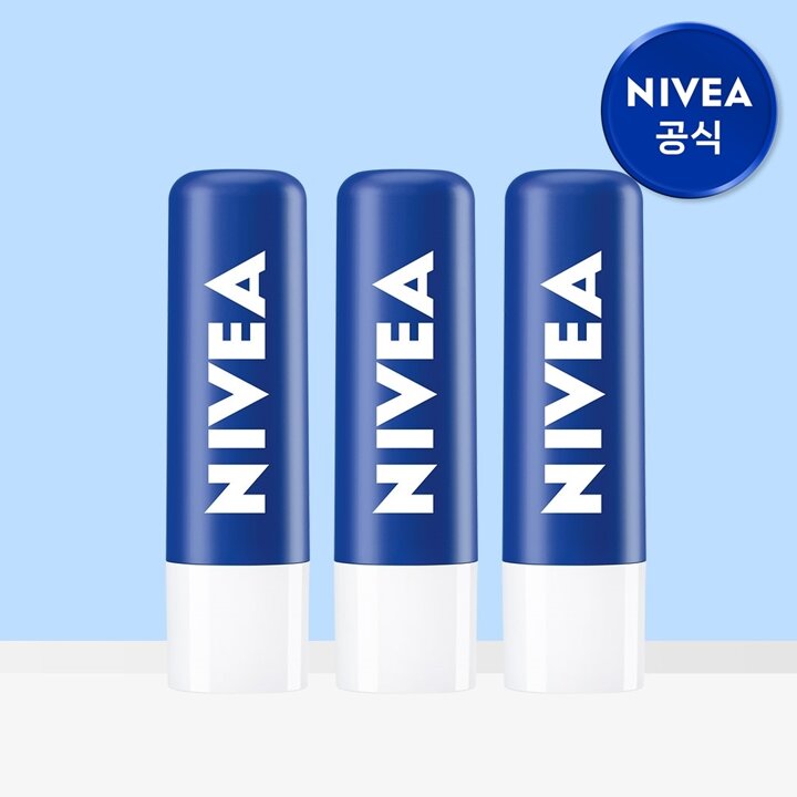 니베아 립케어 에센셜 케어 4.8g 3개