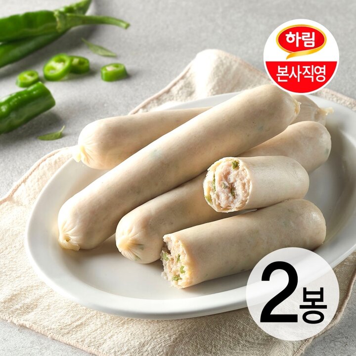 하림이닭 닭가슴살 소시지 청양고추 120g 2팩
