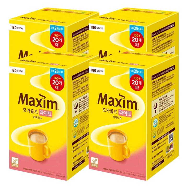 동서 맥심 모카라이트 커피믹스 180T x 4개(720T)