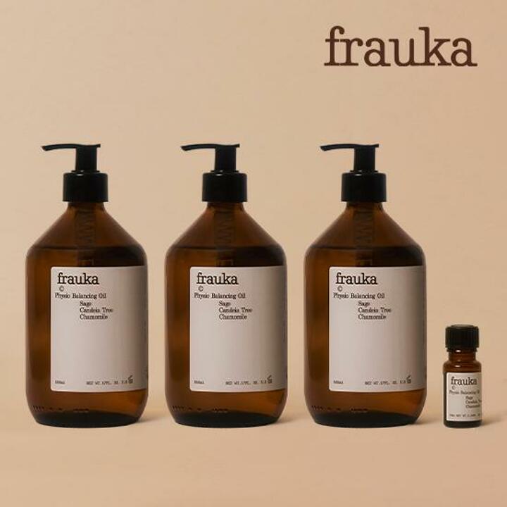 [방송중] 프라우카 앰플 오일 500ml 3병+ 오일 10ml +전용펌프3개 (아쇼라 특별구성) 