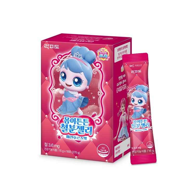 [대상웰라이프] 락피도 캐치티니핑 시즌6 몸이튼튼 철분젤리 (15gx18포) 18일분