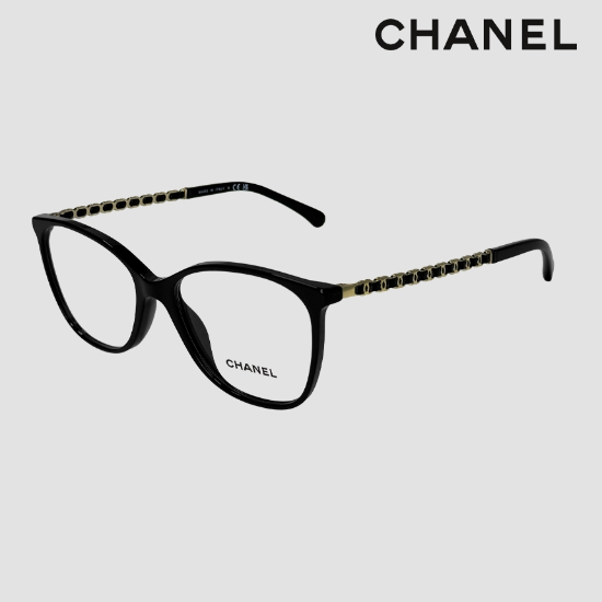 샤넬 메탈 CC로고 안경 CH3408Q A75226 C622 스퀘어 뿔테 52mm