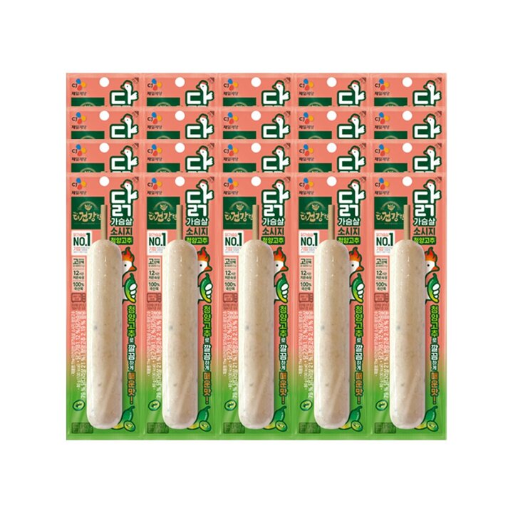 CJ 더건강한 닭가슴살 꼬치 청양고추80g x20개