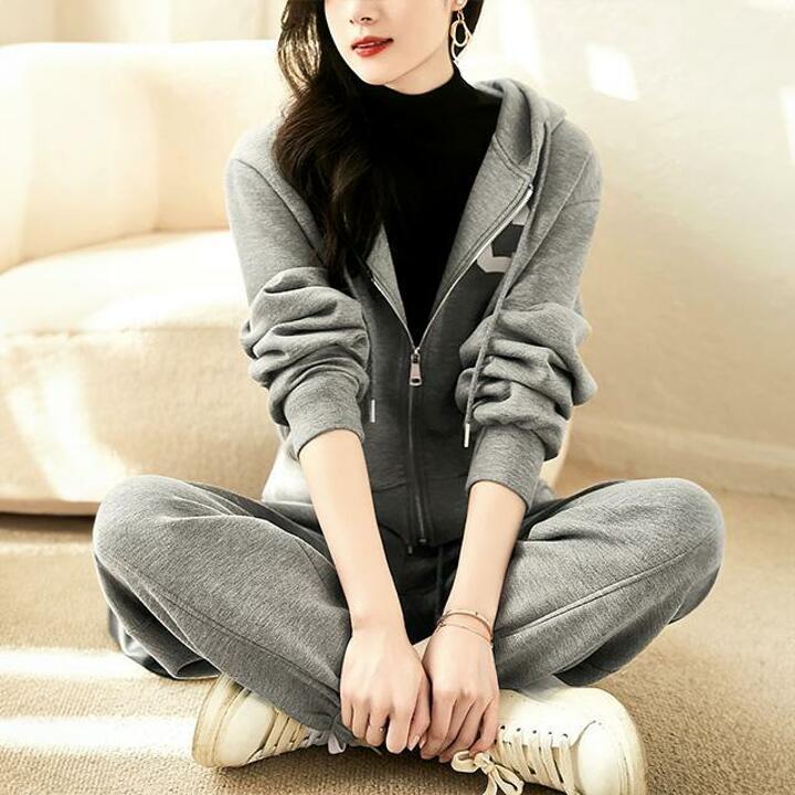 [헬리꽁땡]레터링후드트레이닝상하세트(색상선택)