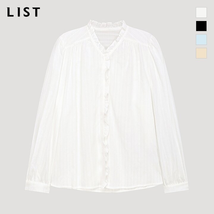 [정상가 148,000원][리스트]코튼 프릴 블라우스_TWWBLP50010