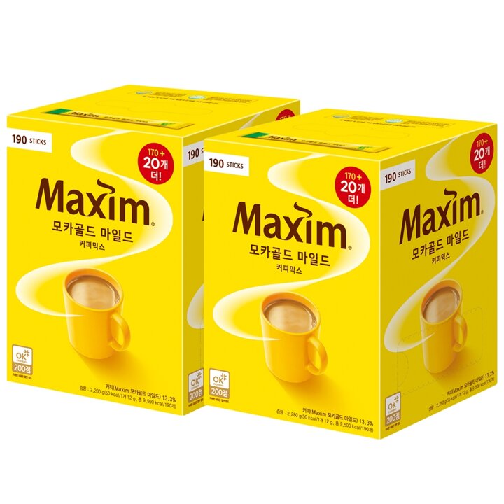 동서 맥심 모카골드 커피믹스 190T X 2개