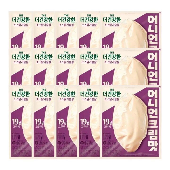 CJ제일제당 더건강한 닭가슴살 어니언크림 100g x15개 (냉동)