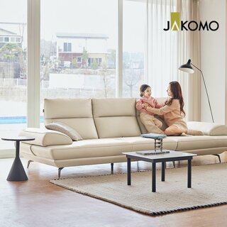[자코모][10만원 적립]드몽드 스윙 4인 기능성 럭스 통가죽 천연면피 소가죽 소파