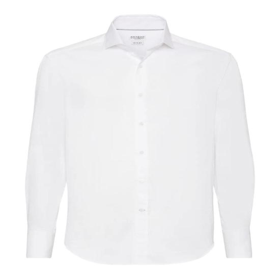 [해외배송] 26SS 브루넬로 쿠치넬리 긴팔 셔츠 MBUC41718C159 White