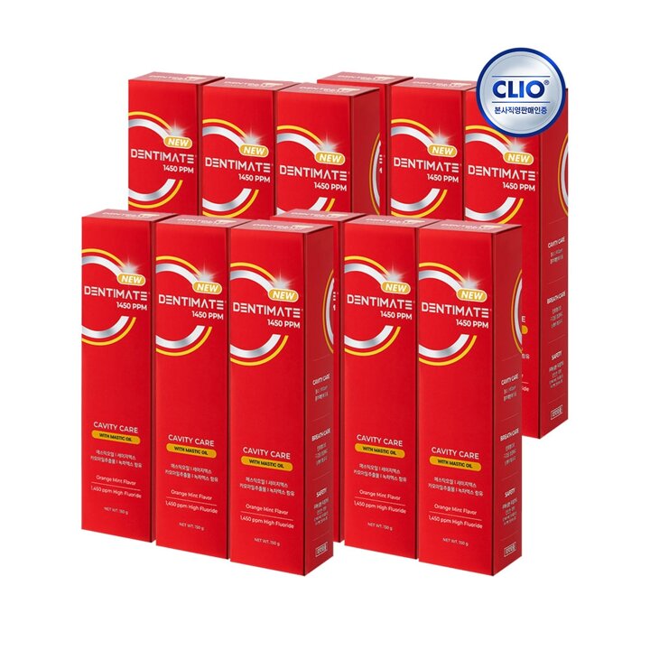 크리오 덴티메이트 1450 고불소 매스틱 충치케어 치약 150g 6입 x2개(총 12개)