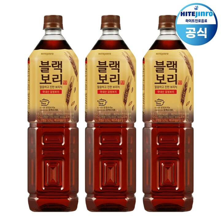 하이트진로 블랙보리 보리차 1.5L x 6개