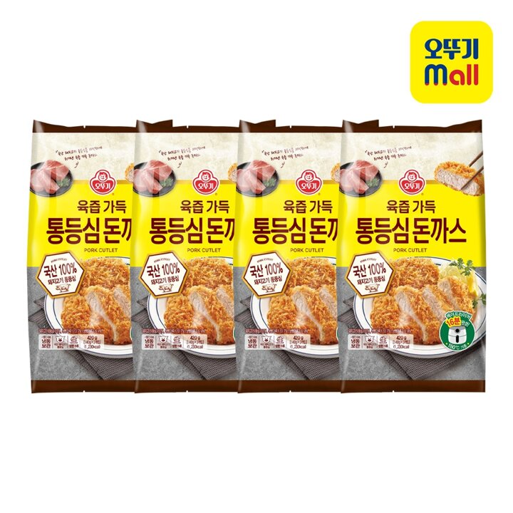 [본사직영] 오뚜기 육즙가득 통등심 돈까스 420g 4개