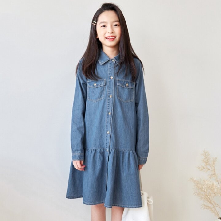 [쿠키하우스] 안드라 카라 데님 원피스13493