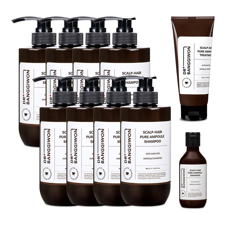 닥터방기원 모두맑음 볼륨샴푸480ml 8개+트리트먼트200ml 1개+여행용볼륨샴푸100ml 1개