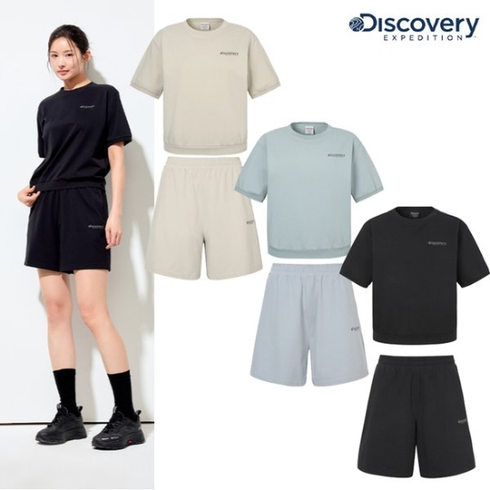 [25S/S] 정상가69000 프레시벤트 워시드 여성 경량 반팔 트레이닝 셋업 DWTR94053/DWTB94053