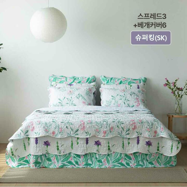 [26SS/최신상/메종노아] SK 속건워싱 시어서커 스프레드3장+베개커버 세트6장 총9종 SK(슈퍼킹/양면) 