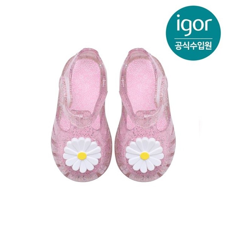 (신세계센텀점)[IGOR] 이고르 토비 글로스 플라워 젤리슈즈 핑크 키즈샌들 여름샌들 유아샌들 아동샌들