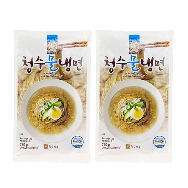 [C]청수 물냉면 720g(4인분) x 2봉 (총8인분)