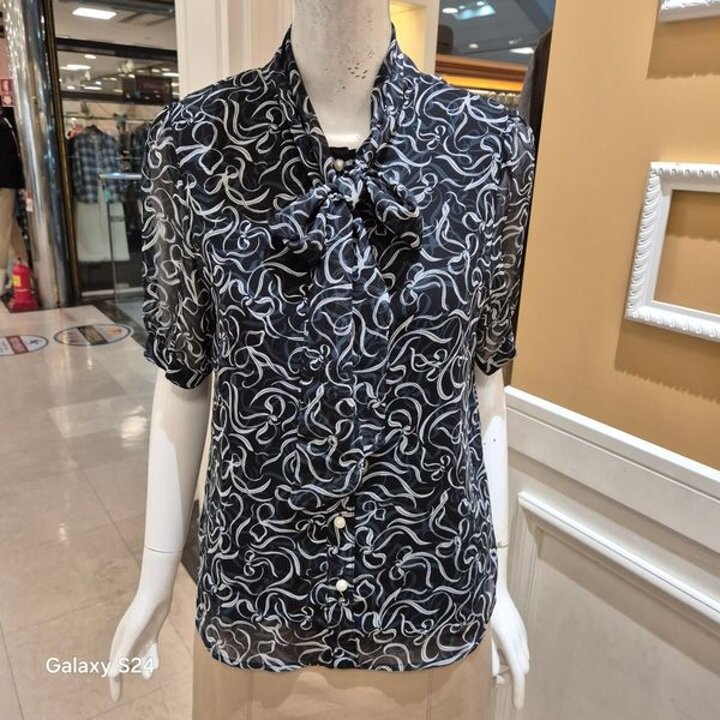 [하프클럽/BCBG] 비씨비지 가을26 리본 블라우스 B6C7B429