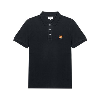 메종키츠네 남성 폭스헤드 레귤러 폴로 티셔츠 블랙 PM00209KP0002-P199