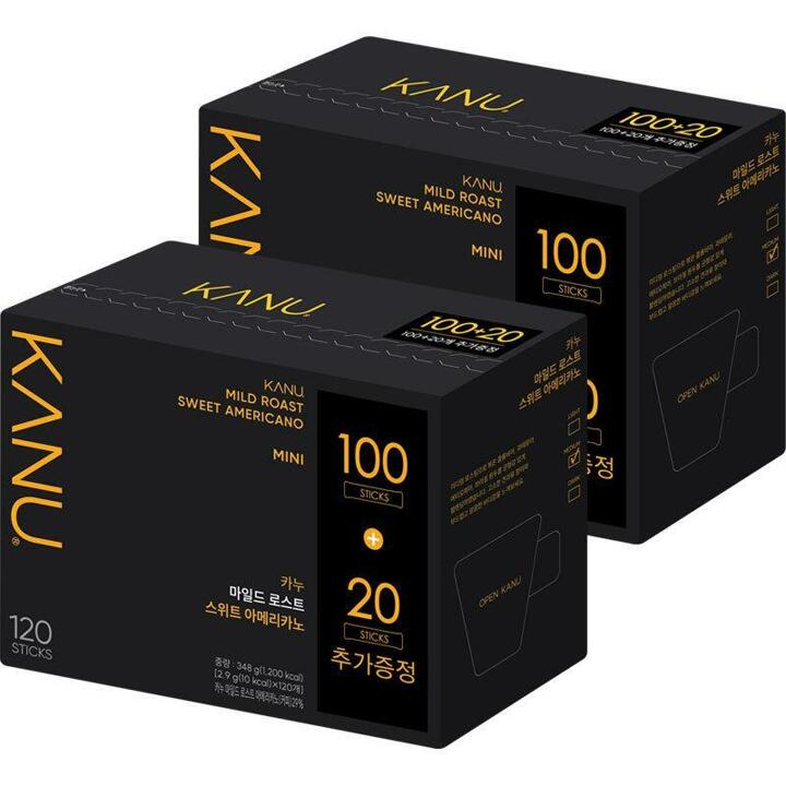 (G)동서 맥심 카누 마일드 스위트 미니 120T x 2개