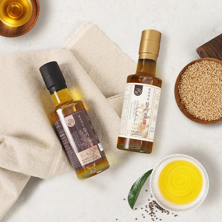 [햇빛고을] 참기름 180ml + 들기름 180ml