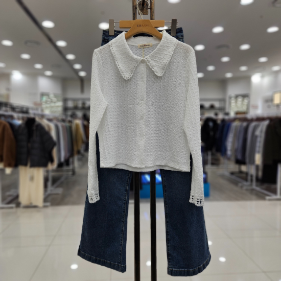 카라 자수블라우스/N25NS5125