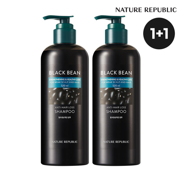 1+1 블랙빈 탈모증상 개선 샴푸 520ml