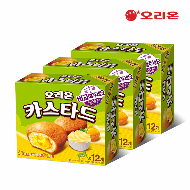 오리온 카스타드 12P(276g) x3개