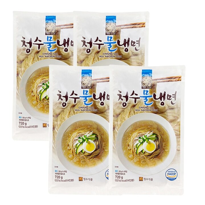 [C]청수 물냉면 720g(4인분) x 4봉 (총 16인분)