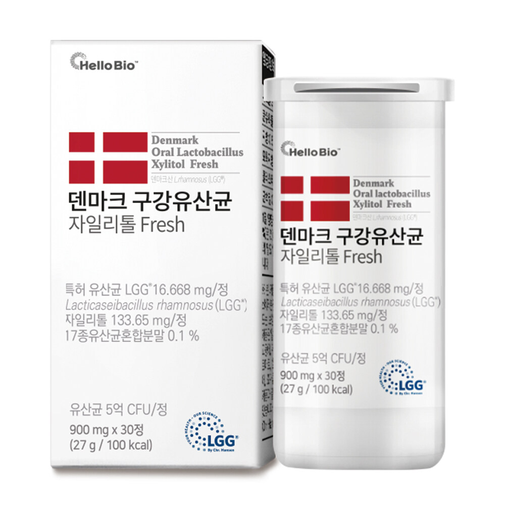 [S]덴마크 프리미엄 구강유산균 자일리톨 프레시 30정 1박스