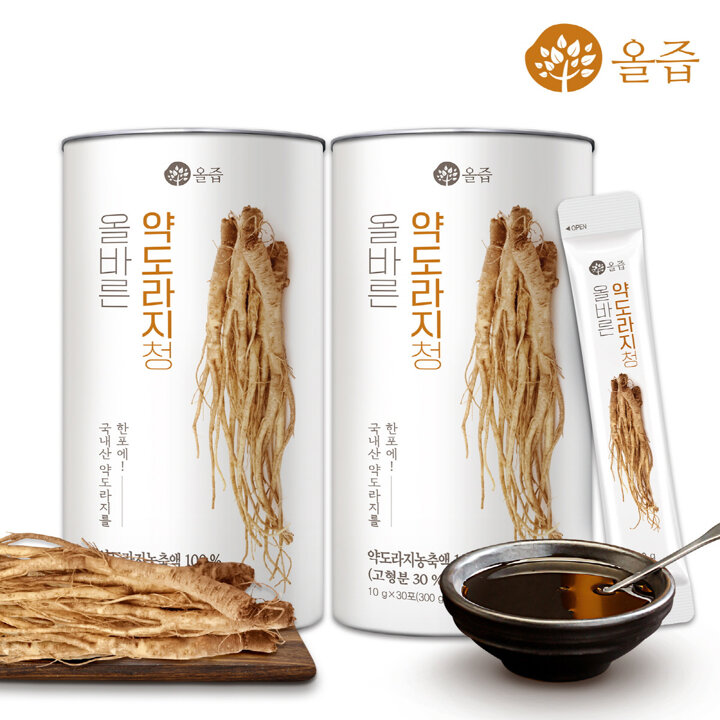 [공동구매] 올즙 올바른 약도라지청 10g 30포 2박스