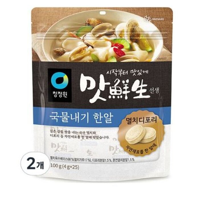 (신세계의정부점)청정원 맛선생 국물내기 한알 (멸치 디포리) 100g*2개