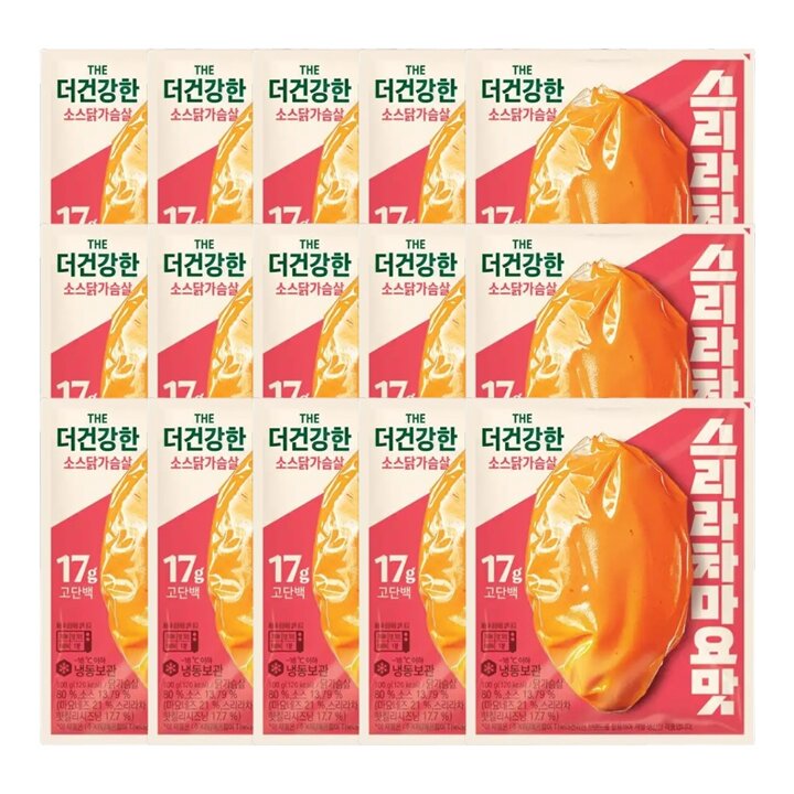 CJ제일제당 더건강한 닭가슴살 스리라차마요 100g x15개 (냉동)