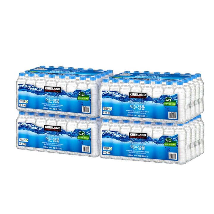 [G] 커클랜드 시그니춰 먹는샘물 무라벨 생수 500mL X 160병