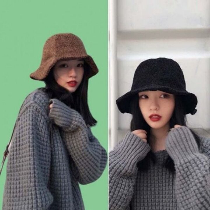여자겨울모자 따뜻한 니트벙거지 예쁜패션버킷