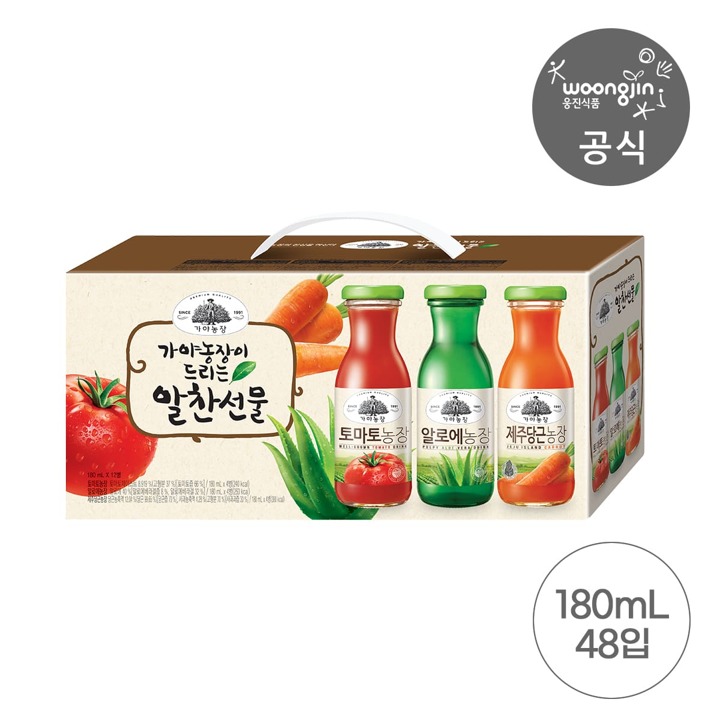 자연은, 가야농장 180mL 12개 x 4세트 병 음료 골라담기(특)