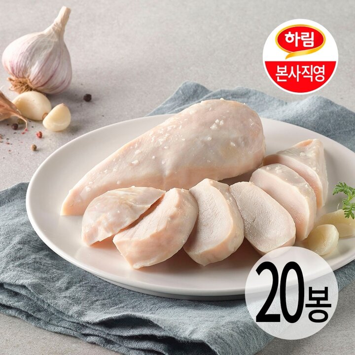 하림ㅣ하림이닭 저염닭가슴살 갈릭 100g 20팩