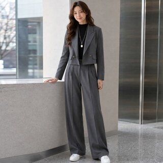 [귈림] (2종SET)숏 정장자켓+뒷밴딩 팬츠(G5SSE004P)