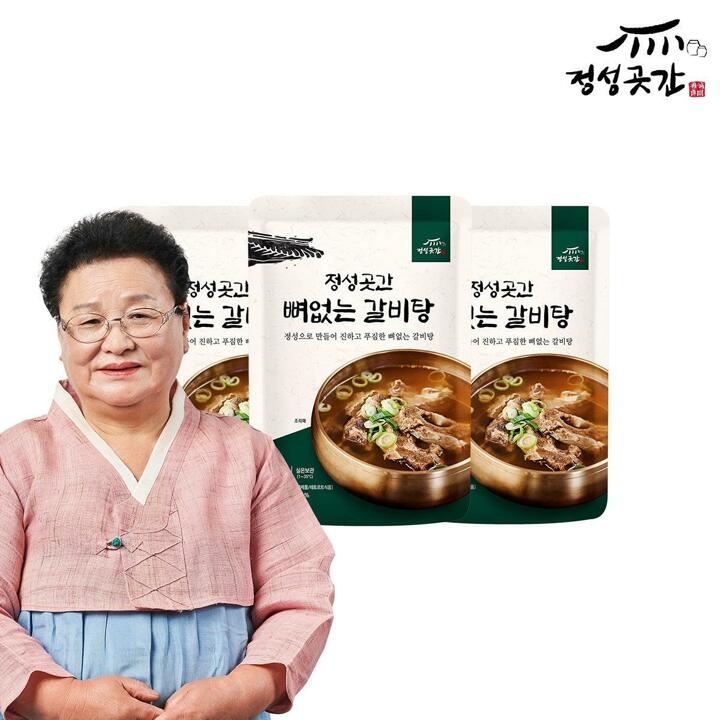 [S]정성곳간 강순의 명인의 뼈 없는 갈비탕 800g 3팩