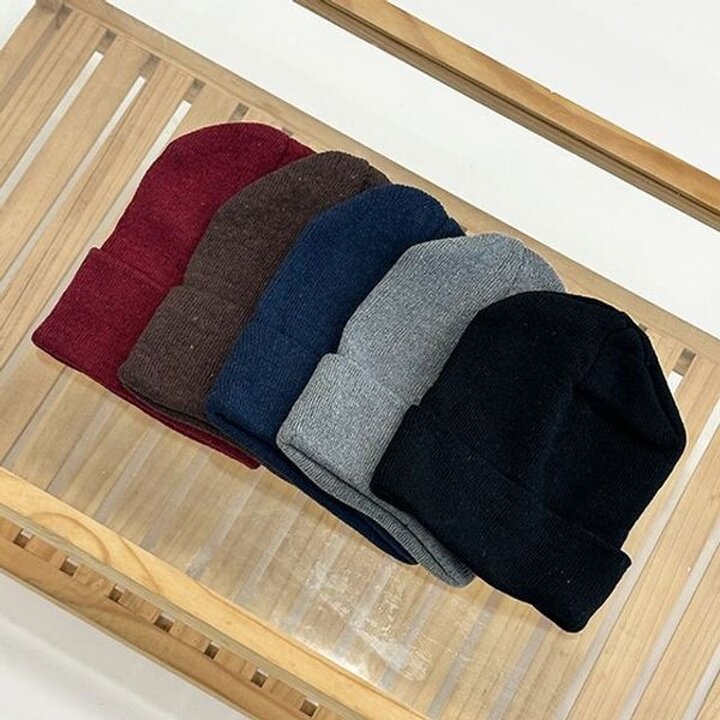 남녀공용 베이직 겨울 니트 비니 모자