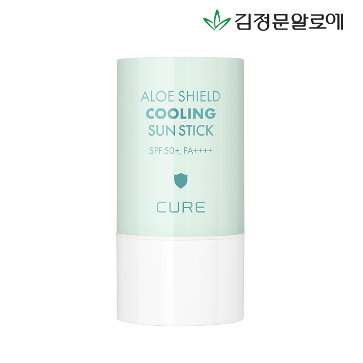 [김정문알로에] 큐어 알로에 쉴드 쿨링 민트 선스틱 23g