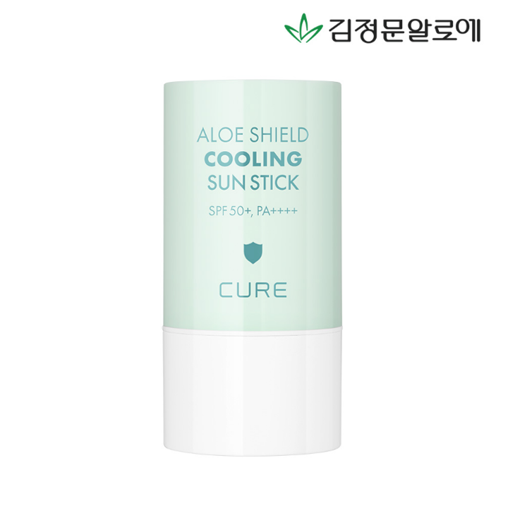 [김정문알로에] 큐어 알로에 쉴드 쿨링 민트 선스틱 23g