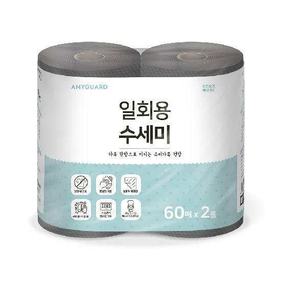애니가드 일회용 수세미 60매 X 2롤