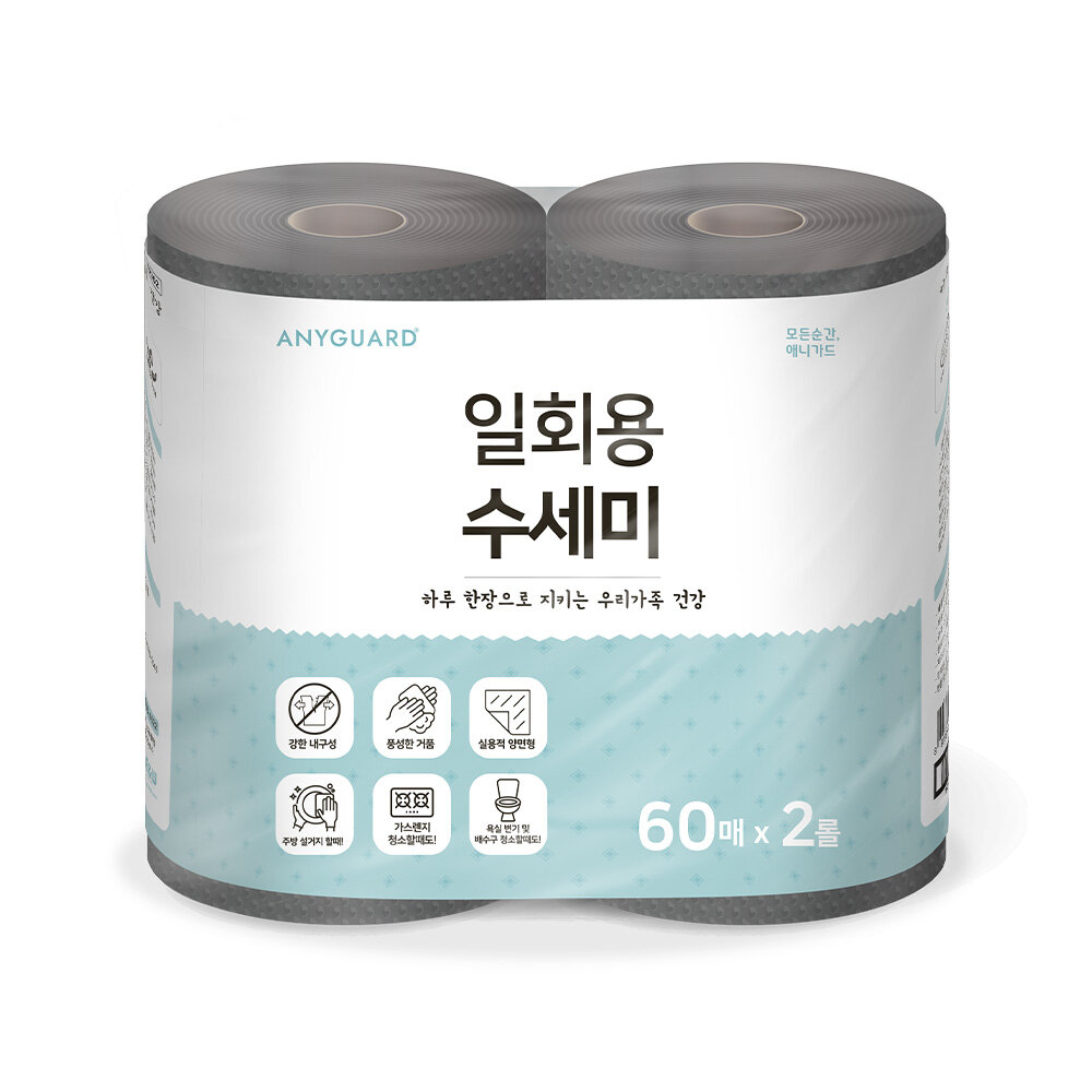 애니가드 일회용 수세미 60매 X 2롤